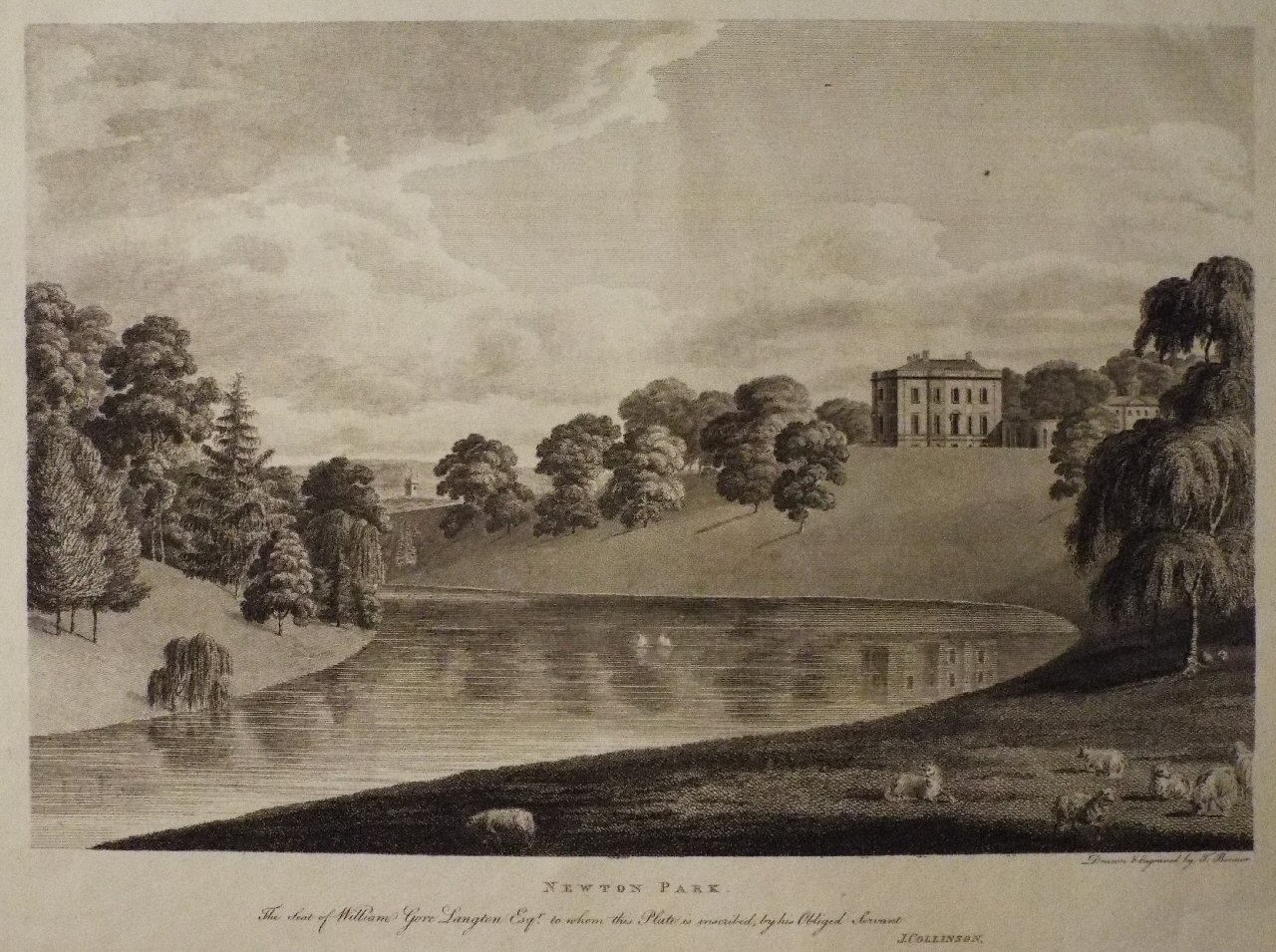 Print - Newton Park. The Seat of William Gore Langton Esqr. - Bonnor